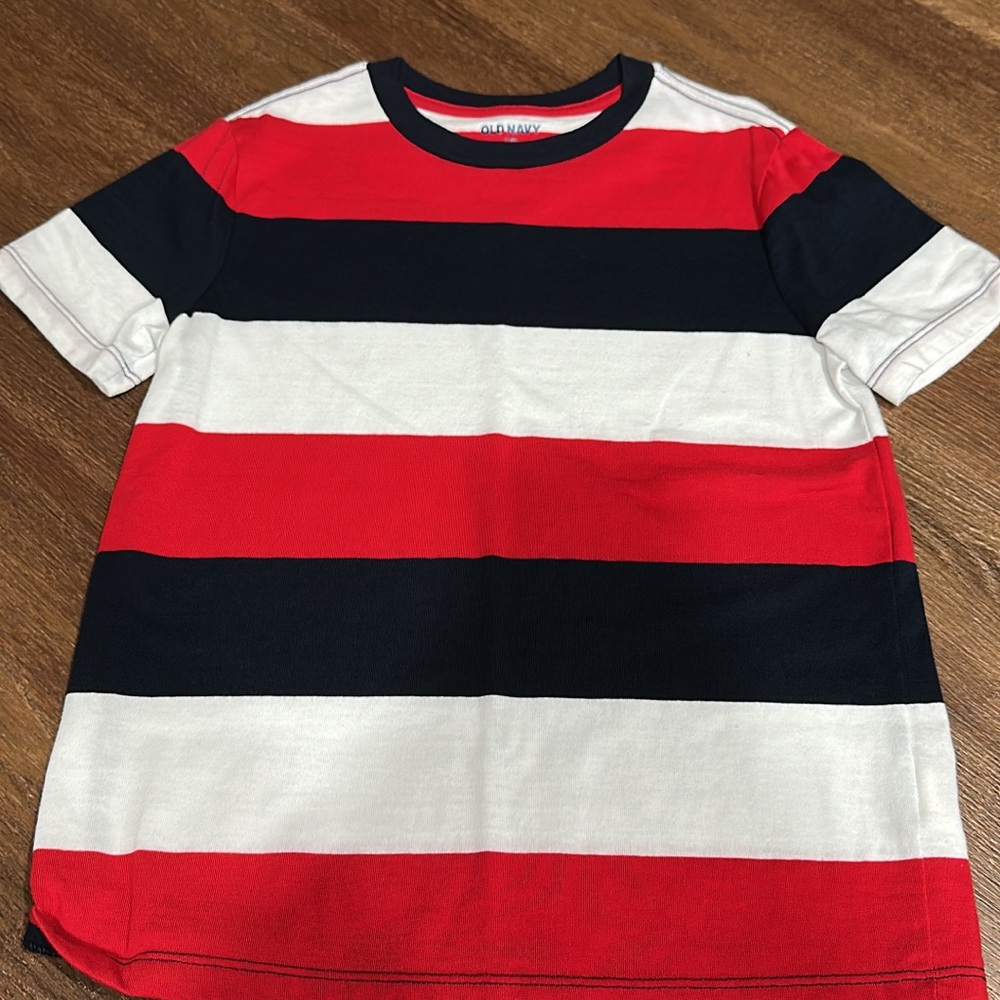 OshKosh B'gosh Red, Navy, and White Striped Tee